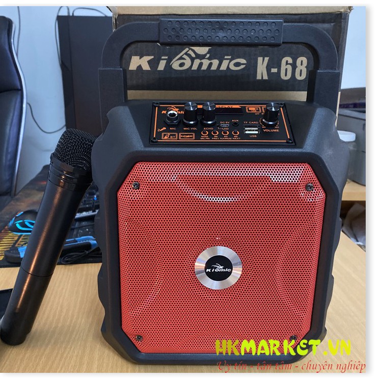 Loa bluetooth kiomic K68 tặng kèm mic không dây - Loa chính hãng