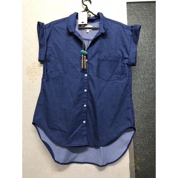 Áo somi ngắn denim vnxk