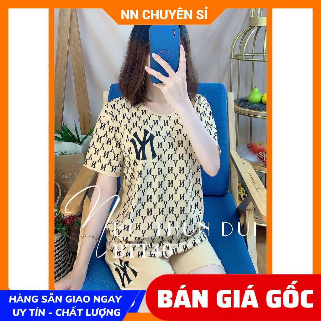 Đồ bộ nữ mặc nhà chất thun in lụa mềm mịn mát in bò sữa in họa tiết dễ thương BTT thun đùi tổng hợp