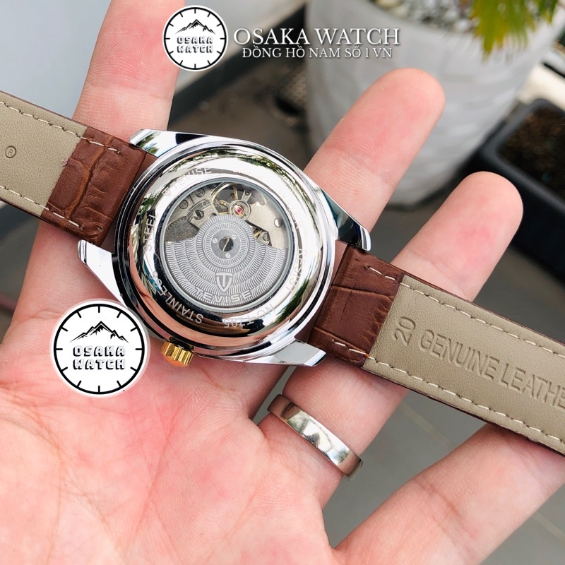 Đồng Hồ Nam TEVISE T795A Cơ Automatic Dây Da Chạy Tất Cả Kim Chính Hãng