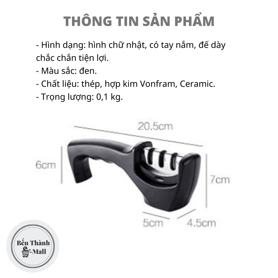 Dụng cụ mài dao kéo 3 cấp độ cầm tay [mài nhanh bén &amp; tiện lợi]