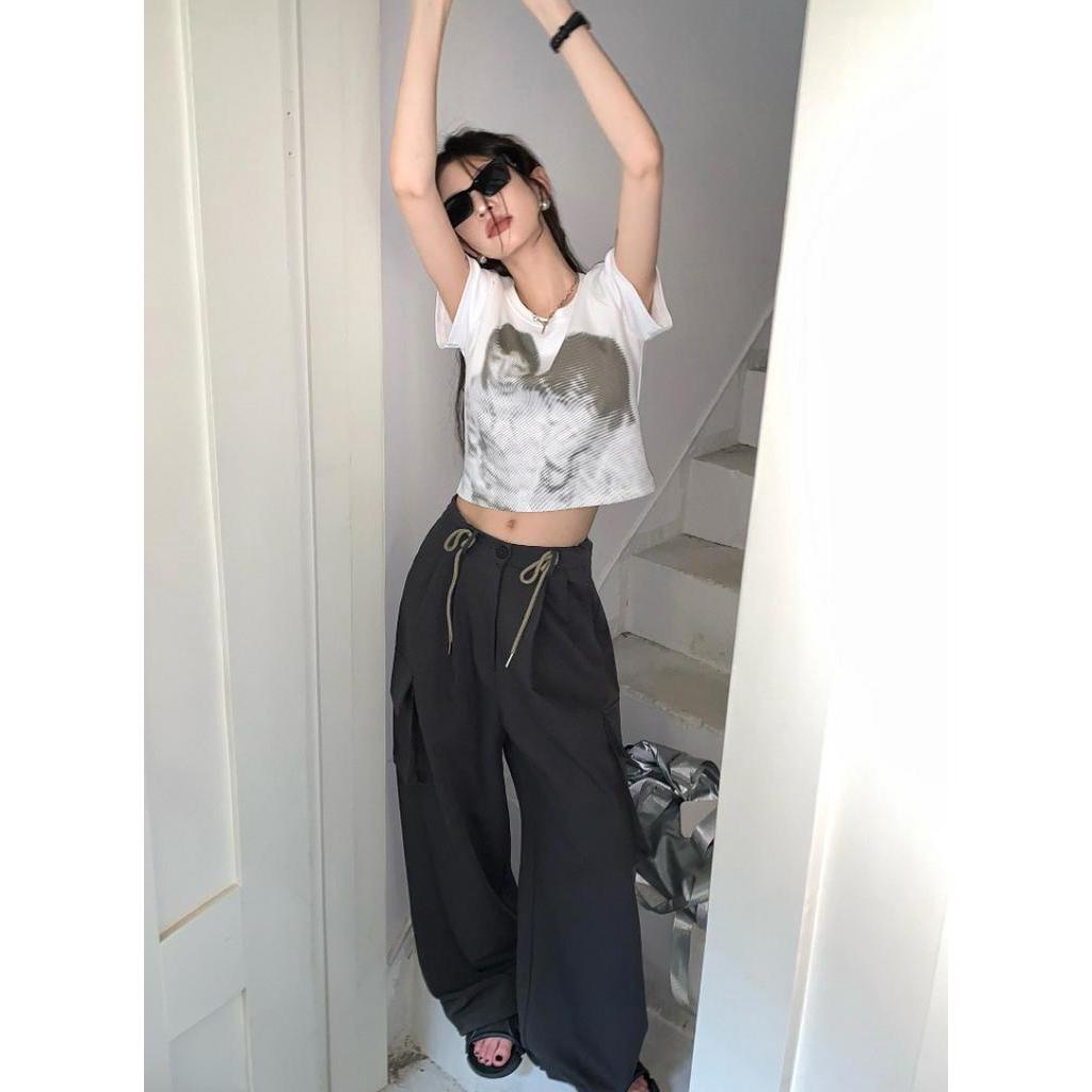 Quần Ống Rộng Phối Dây Rút Và Túi Thời Trang Năng Động 63579