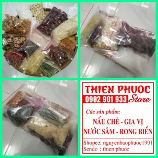 Chè dưỡng nhan - set đầy đủ nấu 25 chai/ly