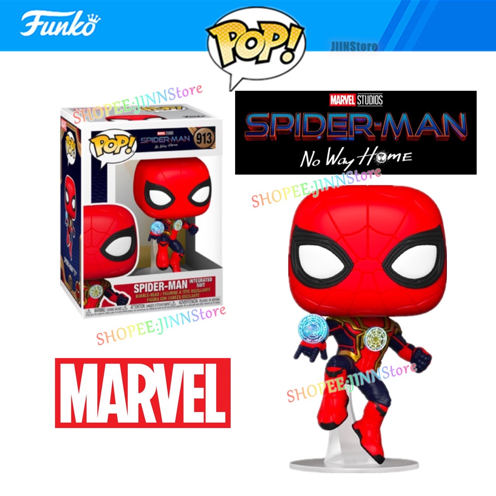 JINN Funko Pop Mô hình nhân vật Người Nhện/Người Nhện/Người nhện/Người sắt/Người nhện Marvel làm quà tặng sinh nhật cho bé