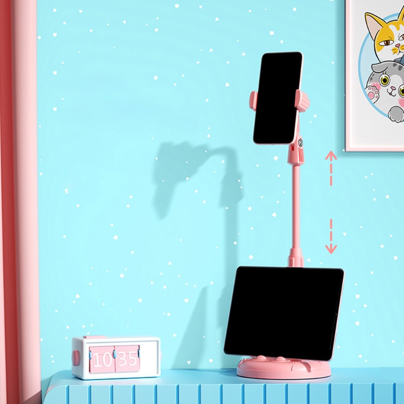 Giá Đỡ Điện Thoại Mini Hình Chân Mèo Màu Trắng / Đen / Hồng Tùy Chỉnh Tiện Dụng