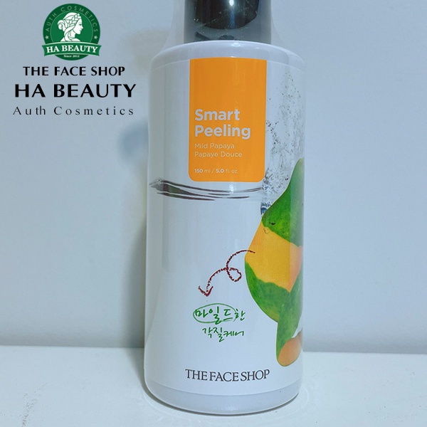 Tẩy tế bào chết dịu nhẹ an toàn da nhạy cảm The Face Shop đu đủ Hàn Quốc Smart Peeling Mild Papaya 150ml