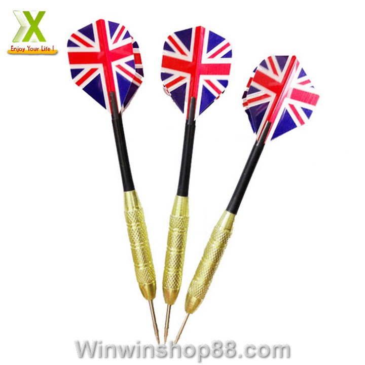 Combo BANG PHONG PHI TIEU 17 inch 40 cm bảng gỗ loại tốt kèm 6 mũi phi tiêu tốt và Bộ 3 mũi tên phi tiêu lá cờ nước Anh