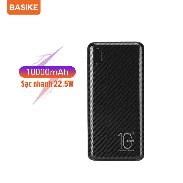 Sạc Dự Phòng BASIKE 10000mah 22.5W Có Màn Hình LED Chất Lượng Cao