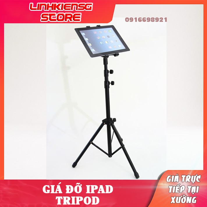 Giá đỡ Ipad điện thoại tripod chân thép 2m điều chỉnh được | WebRaoVat - webraovat.net.vn