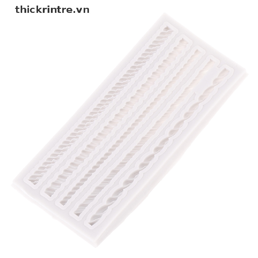 Khuôn Silicone Làm Bánh &amp; Socola Hình Dây Thừng Năm Đường