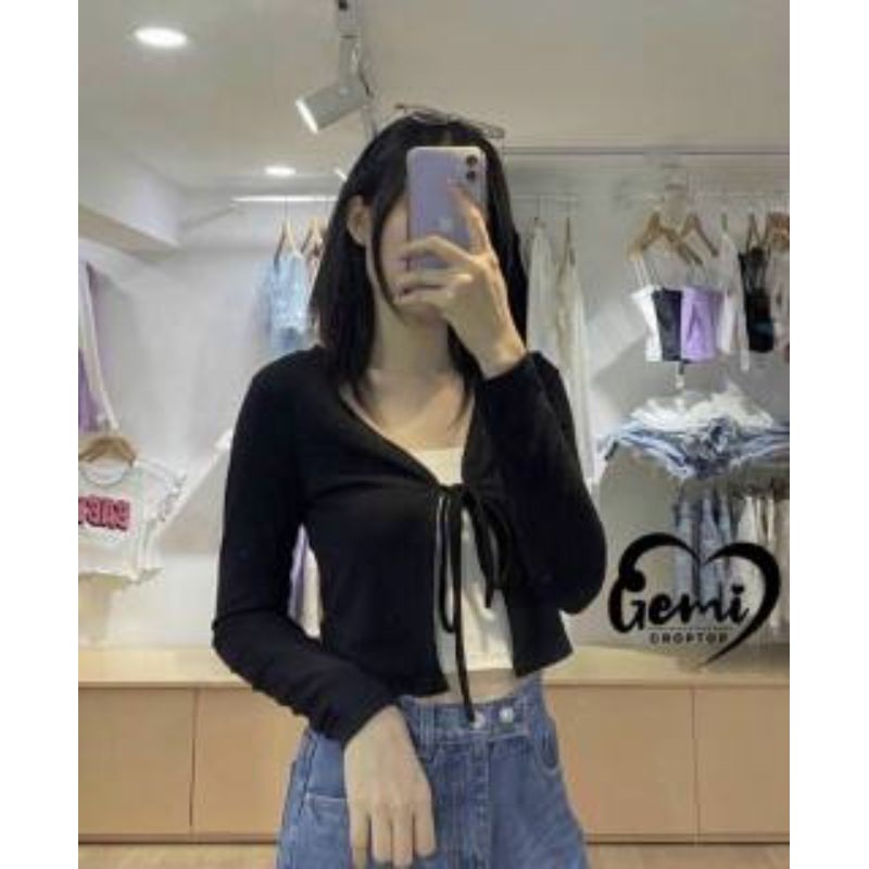 ÁO KHOÁC CARDIGAN CỘT DÂY- CROPTOP