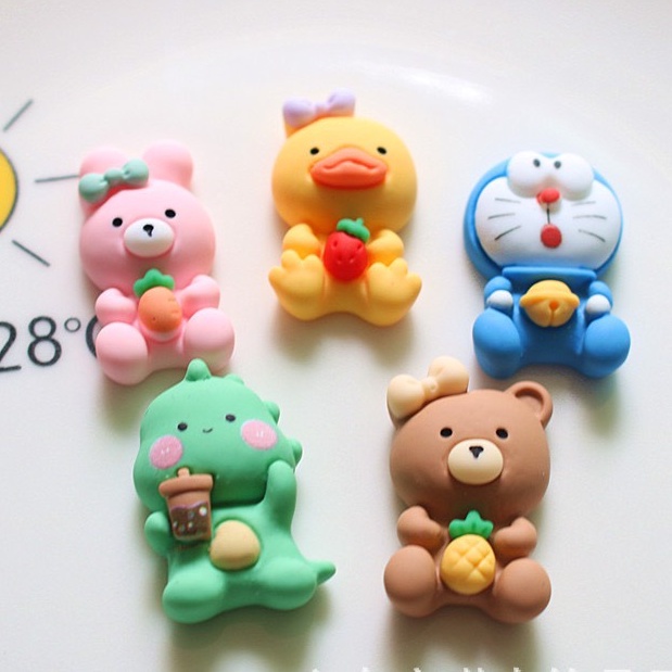 Charm (C483) slime/ Dụng Cụ Charm Trang Trí [Ko Keo &amp; Nút]  Bé Thú Cầm Món Ăn (Khoảng 1.8x2.8cm) - Giá 01 Cái