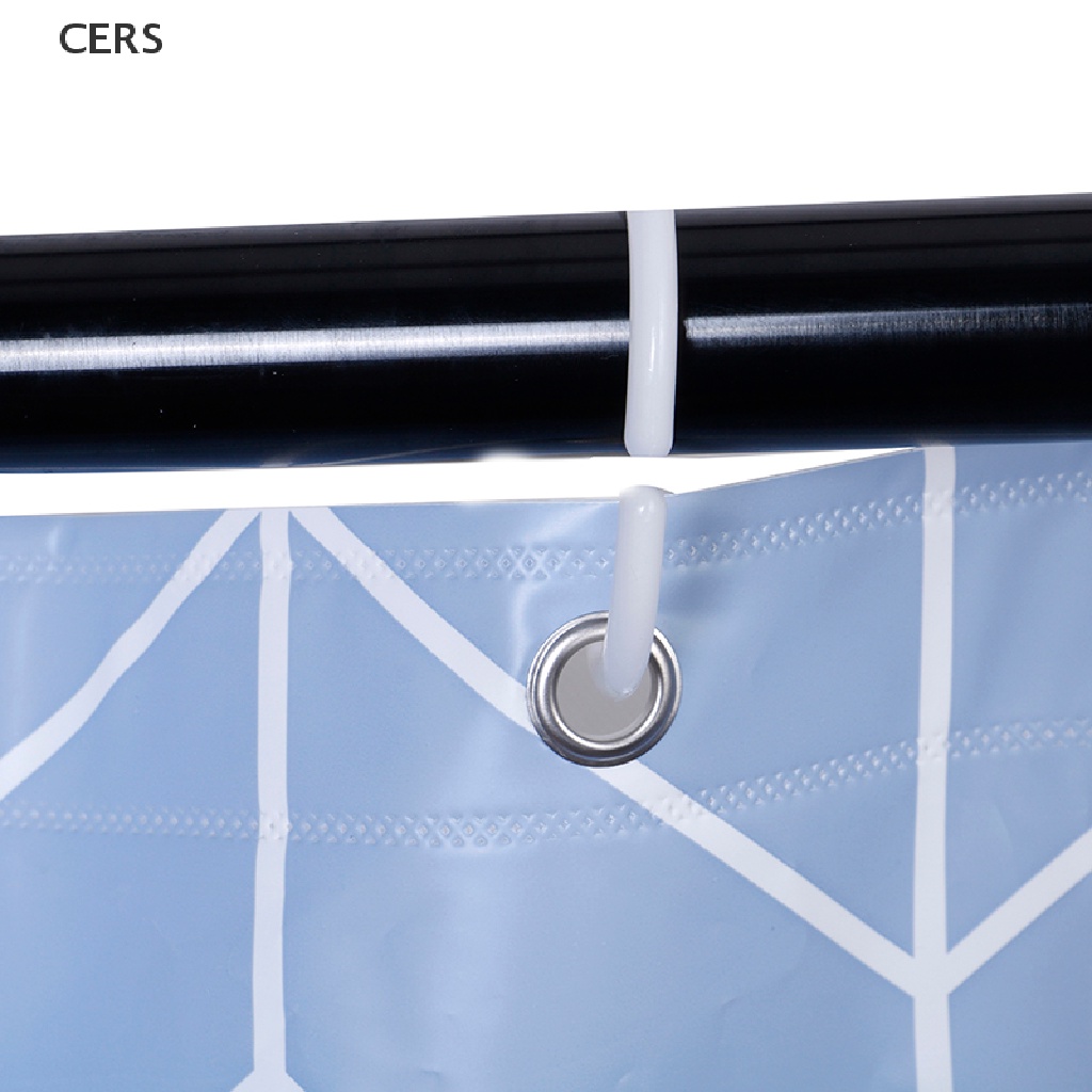 Rèm Che Bồn Tắm PEVA Siêu Dài Họa Tiết Hình Học