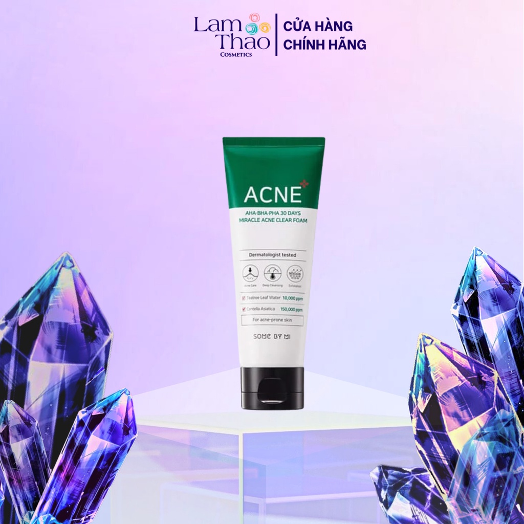 Sữa Rửa Mặt Giảm Mụn Some By Mi AHA BHA PHA 30 Days Miracel Acne Clear Foam