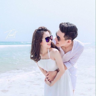 Maxi trắng hở lưng