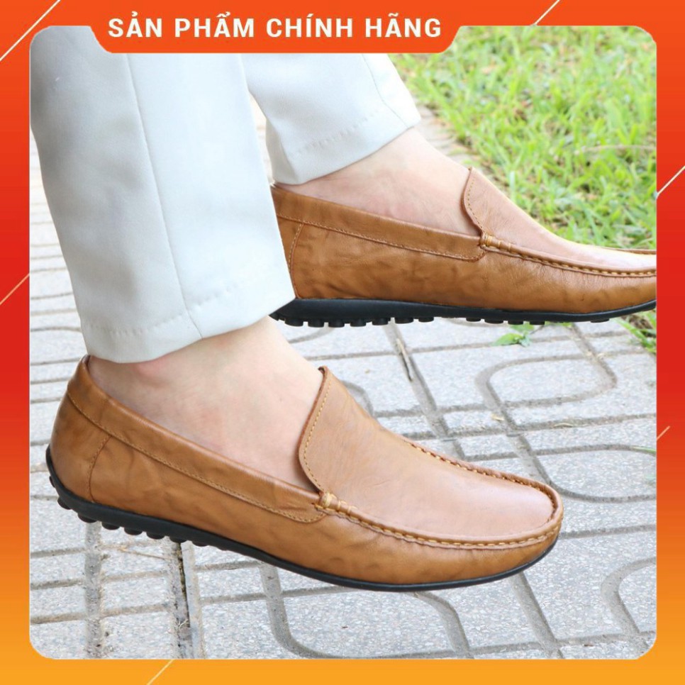 giày mọi nam da bò cao cấp màu vàng (gm60-va)