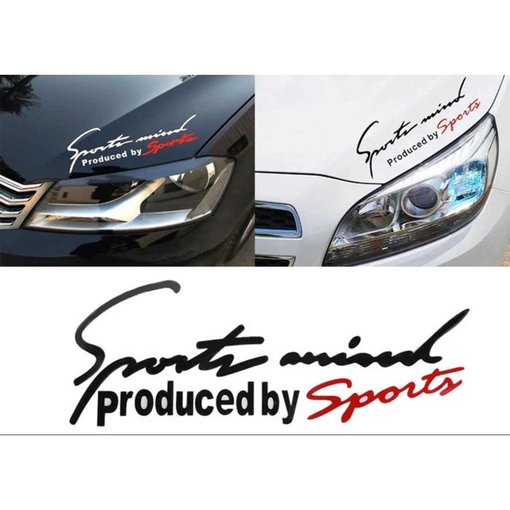 Tem dán ô tô Sport Mind Produced By Sport, decal dán xe thể thao tạo điểm nhấn phong cách