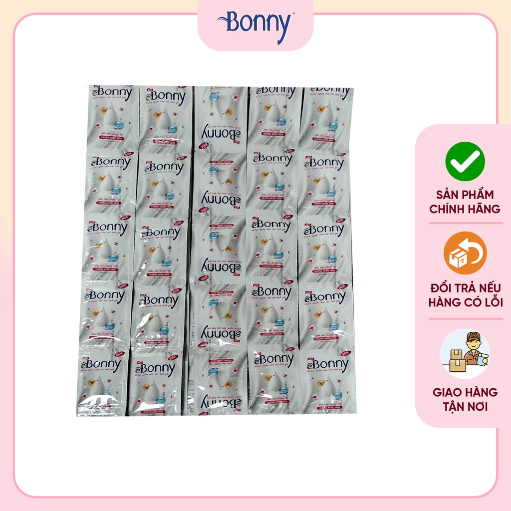 Sữa tắm nước hoa thơm lâu BONNY, sữa tắm gói dưỡng ẩm và làm sạch da dùng trong khách sạn combo 100 gói rời hàng lỗi nhỏ