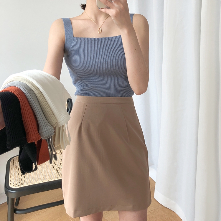 Áo vải dệt kim không tay thời trang cho nữ | BigBuy360 - bigbuy360.vn