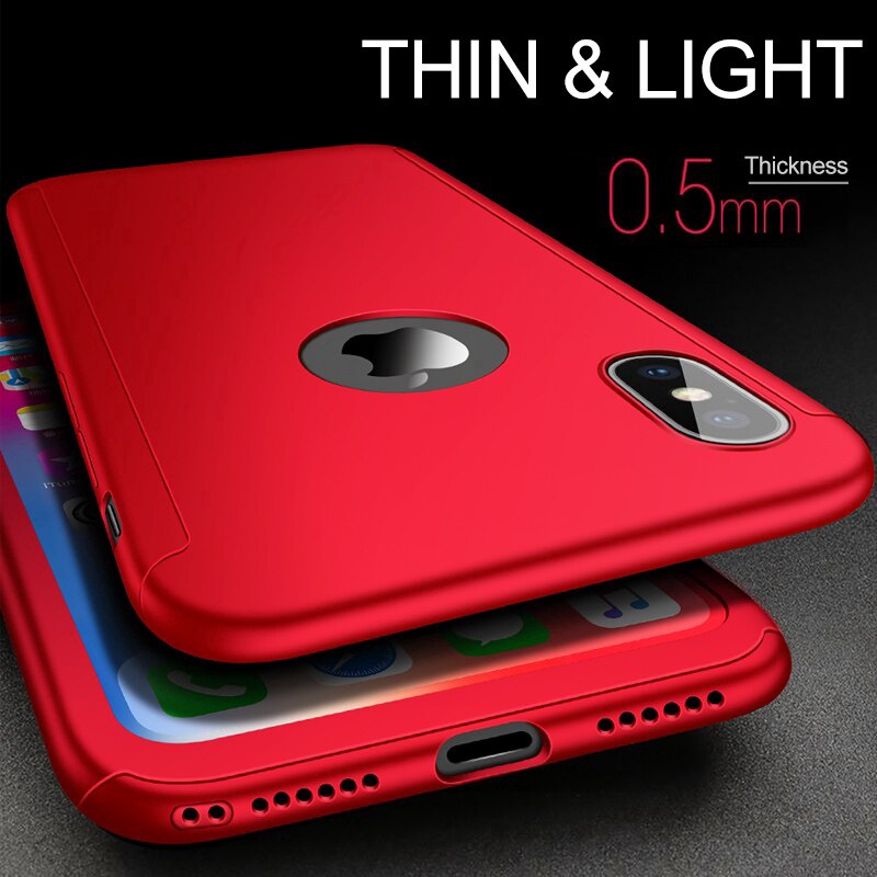 Ốp Điện Thoại Kính Cường Lực Bảo Vệ Toàn Diện 360 Độ Cho iPhone XR XS Max X 11 11Pro 11Pro Max 5-10