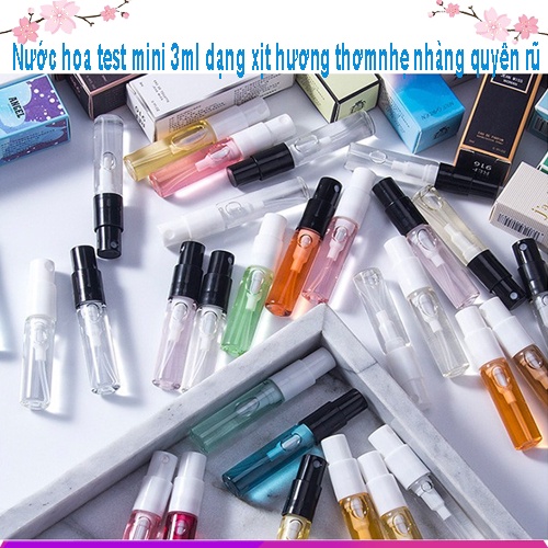 3 Lọ Nước Hoa Test Mini 3ml Dạng Xịt Hương Thơm Nhẹ Nhàng Quyến Rũ