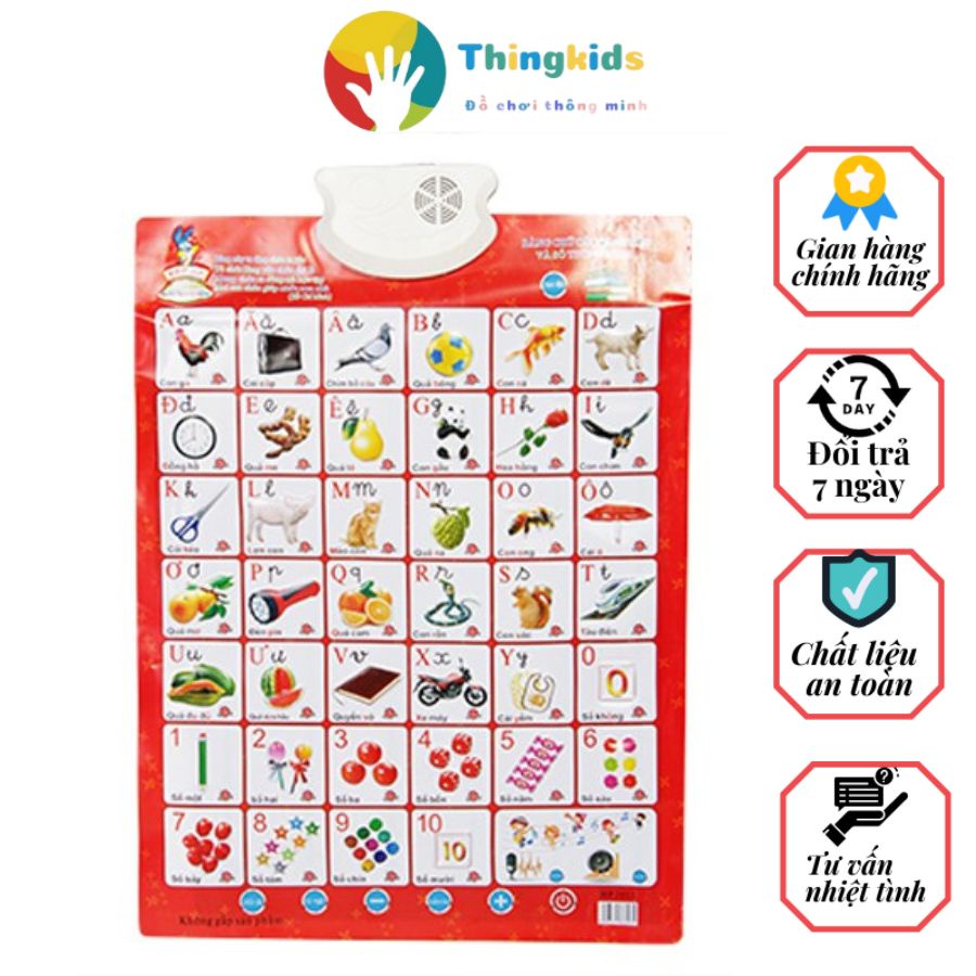 Bảng Chữ Cái Điện Tử Dán Tường Cho Bé - Thingkids