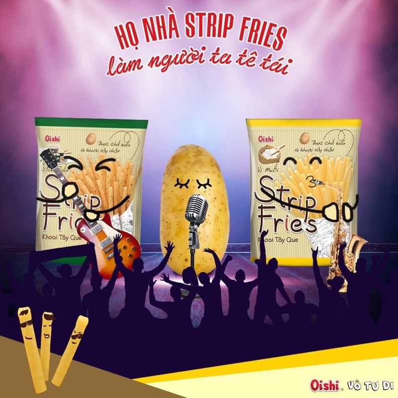 Snack khoai tây que Strip Fries Oishi