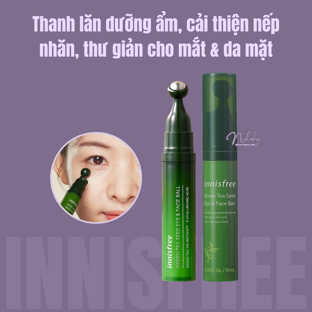 Lăn Dưỡng Mắt Innisfree Green Tea Seed Eye & Face Ball