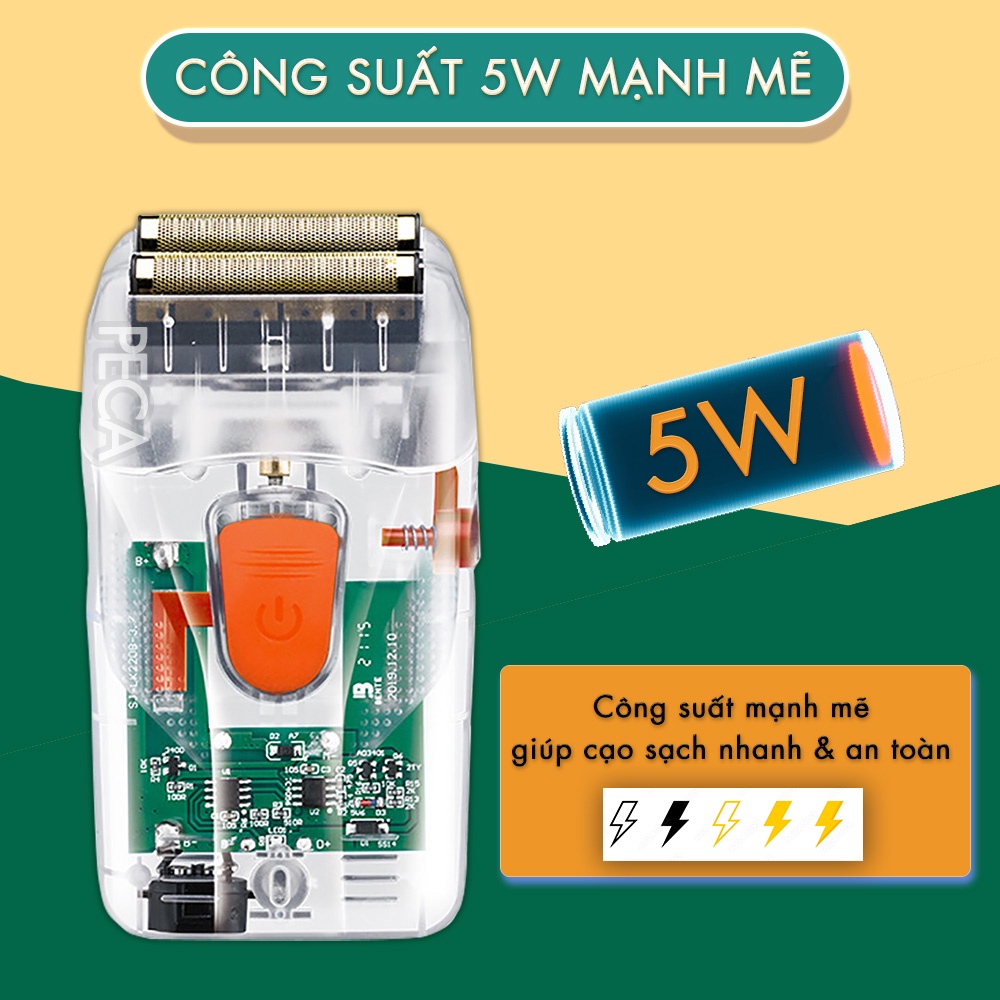 Máy cạo râu lưỡi kép Kemei KM-NG987 công suất 5w mạnh mẽ, có thể fade trắng chân tóc - phân phối chính hãng