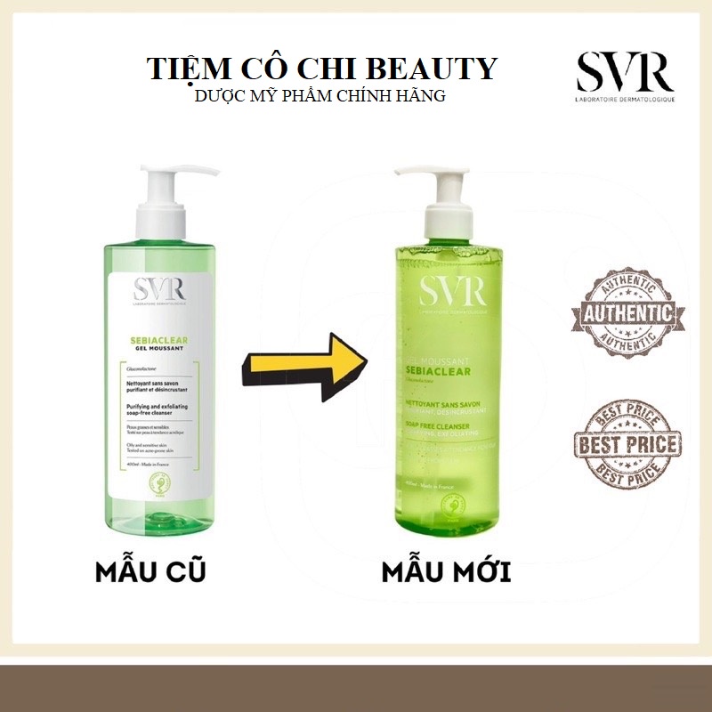 Sữa rửa mặt SVR Sebiaclear Gel Moussant cho da dầu mụn sạch sâu thông thoáng lỗ chân lông