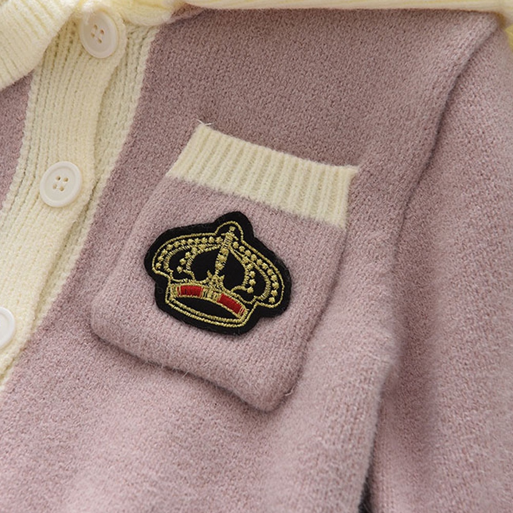BEAR LEADER Bộ Áo Khoác Cardigan + Chân Váy 2 Món Thời Trang Thu Đông Mới Cho Bé Gái 2-6 Tuổi