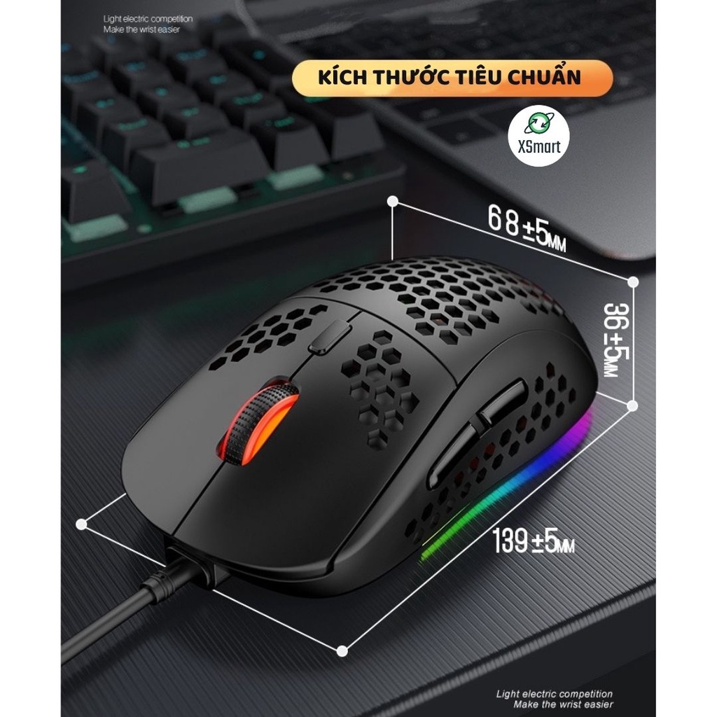Bộ Bàn Phím CƠ Và Chuột Chuyên Game XSmart Led RGB Full Size 20 Chế Độ Led Chuyên Nghiệp Dùng Cho Máy Tính, Laptop K1+M8