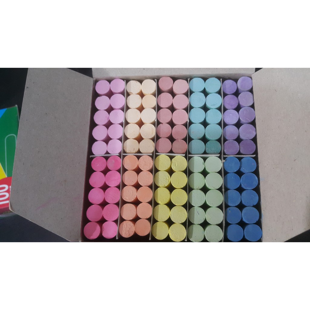 PHẤN VIẾT BẢNG SIÊU NHẸ KHÔNG BỤI HI CHALK - 10 màu