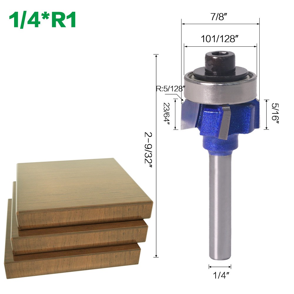 Mũi Phay gỗ Gọt chỉ Cạnh Gỗ 4 Cánh Nẹp Nhựa Dán MDF Công Nghiệp MSCC4C-X-TQ