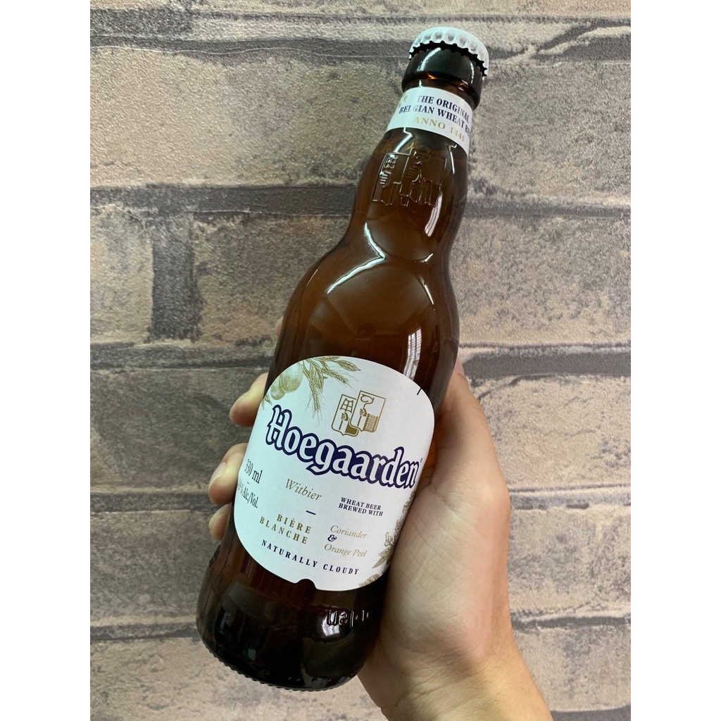 Bia Hoegaarden 4,9 % - Liên doanh Bỉ - Chai 330ml/ thùng 24 chai