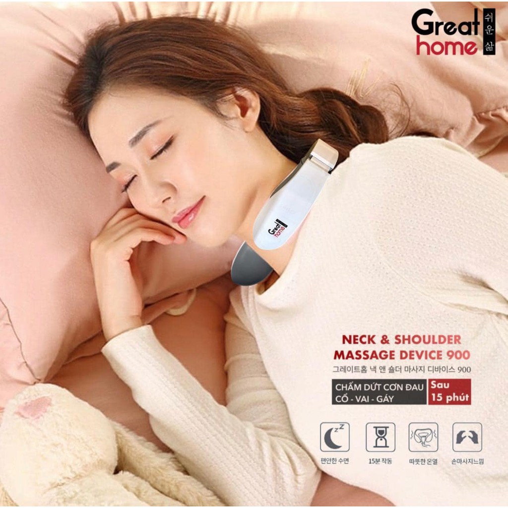 MÁY MASSAGE CỔ THÔNG MINH GENIE GREATHOME NECK & SHOULDER MASSAGE DEVICE 900 CHÍNH HÃNG - 7654