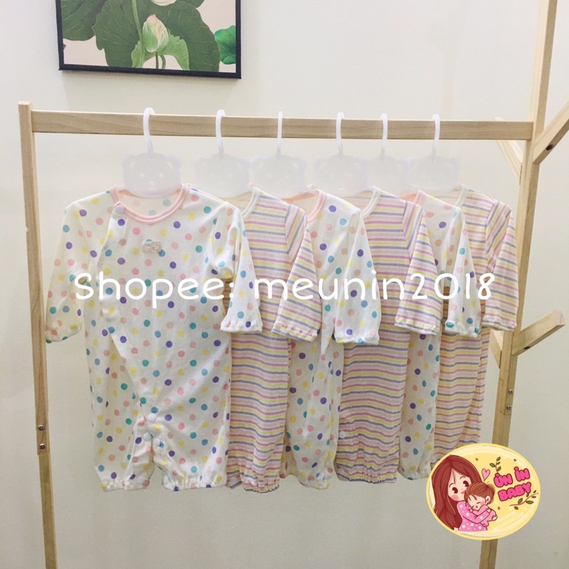 Body sleep cúc bấm chất liệu cotton mềm mát cho bé gái (size: 3.5-6kg)