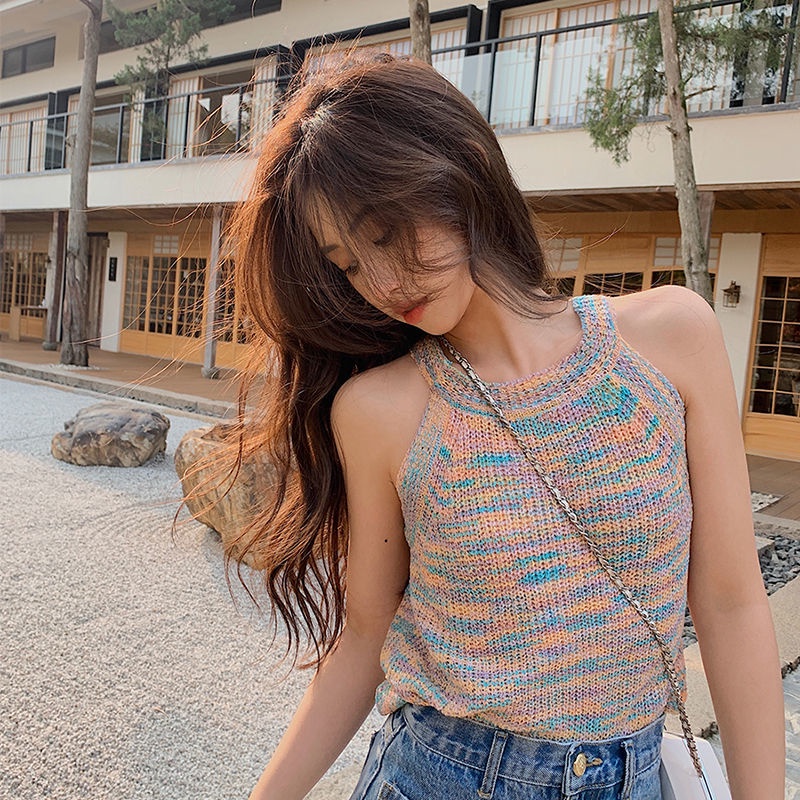 Áo Hai Dây Màu Sắc Quyến Rũ Phong Cách Vintage  tao bao