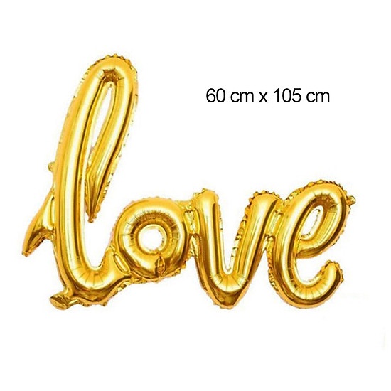 Bóng Chữ Love to khổng lồ 105cm Trang Trí tỏ tình, cầu hôn, trang trí ngày kỷ niệm, Sinh Nhật, Phòng Cưới Đẹp