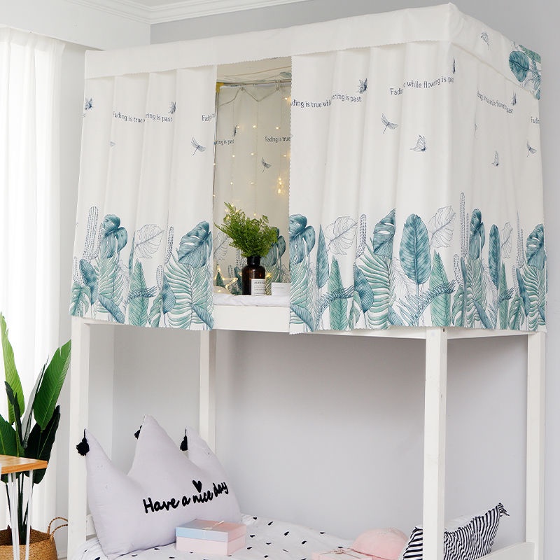 Rèm Che Giường Tầng Tầng Tầng Tầng Tầng Tầng Tầng Không Cần Dây Thừng Kèm Vỏ Bọc Vải Có Vòng Nhẫn