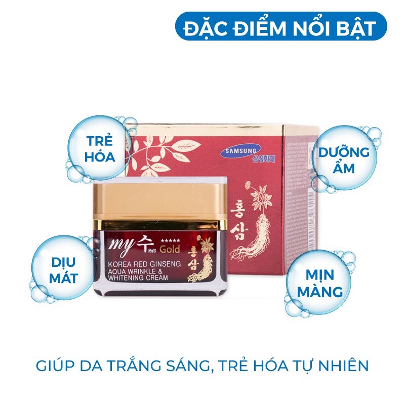 KEM HỒNG SÂM HÀN QUỐC MY GOLD KOREA RED GINSENG WHITE CREAM