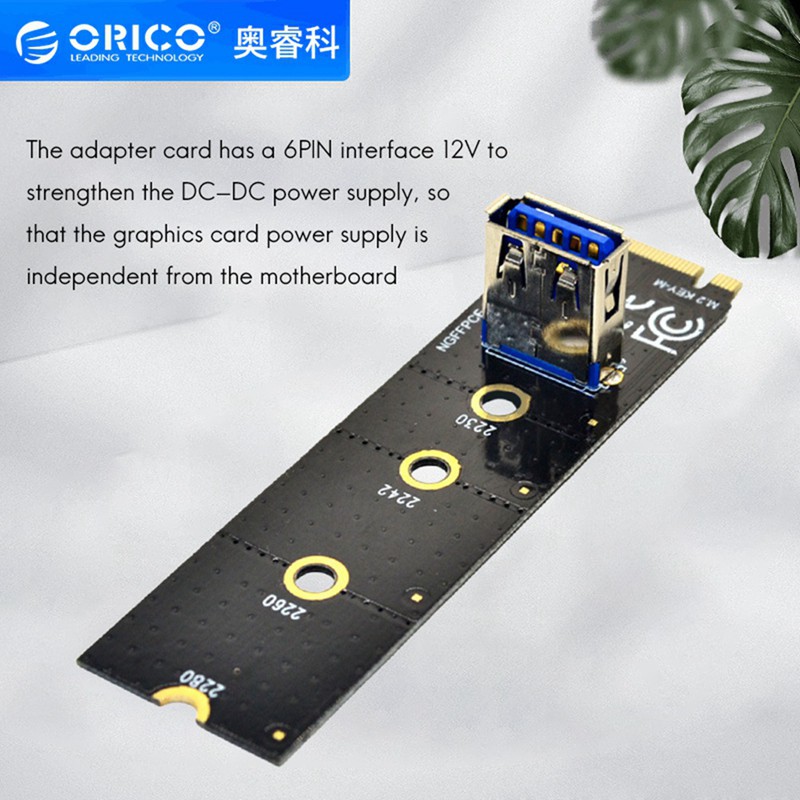 Card Đồ Họa Mở Rộng M.2 Sang Pci-E X16 Ngff + Pcie 1x Sang 16x 6pin Cho Btc Mini | BigBuy360 - bigbuy360.vn