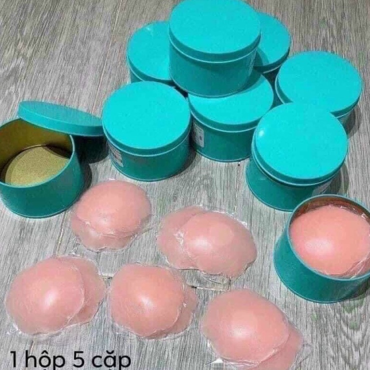 Miếng dán ngực tàng hình silicon siêu mỏng siêu dính thoáng khí ( 5 cặp/ hộp ) Lylylorem AD005