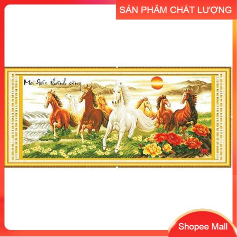 Tranh thêu chữ thập Mã Đáo Thành Công DLH-222685 kích thước 129*61cm [Hàng có sẵn]