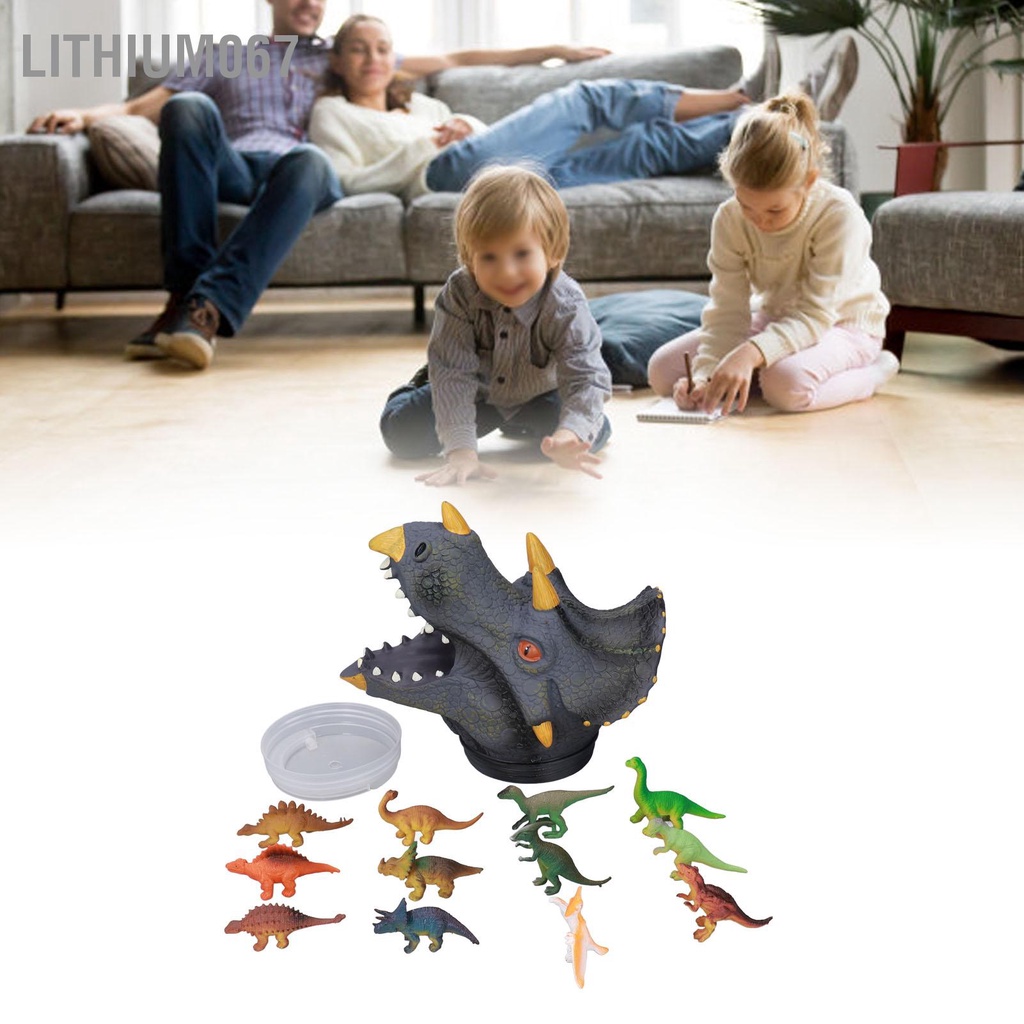Bộ con rối tay thiết kế kiểu khủng long vinyl mềm mại đáng yêu sống động hỗ trợ học tập vui chơi dành cho trẻ em