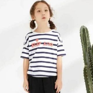 Áo bé gái Crop-top đuôi tôm Kẻ Ngang