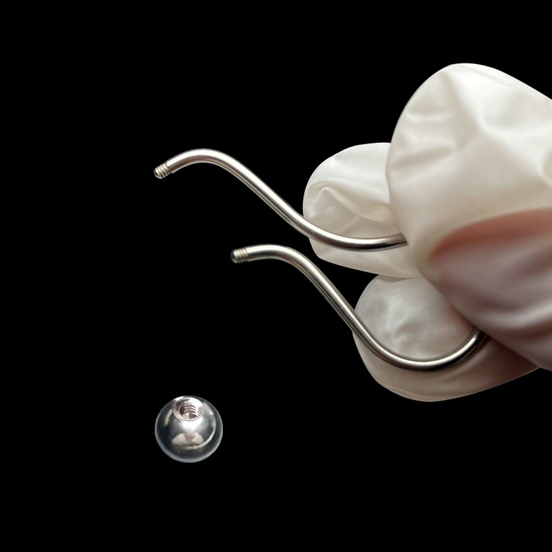 Set 2 Khuyên Tai Tròn Đôi Bằng Thép Không Gỉ Cá Tính