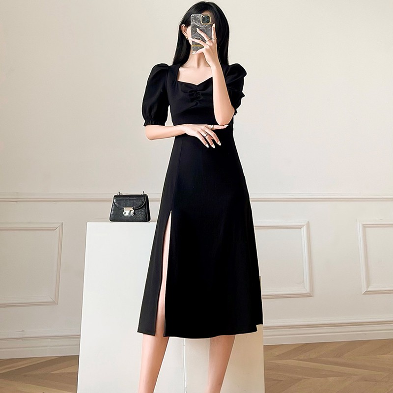 Đầm Nữ, Váy Nữ Dáng Dài Xẻ Tà Cổ Vuông, Đầm Dự Tiệc Tôn Dáng SIXTEEN. | BigBuy360 - bigbuy360.vn