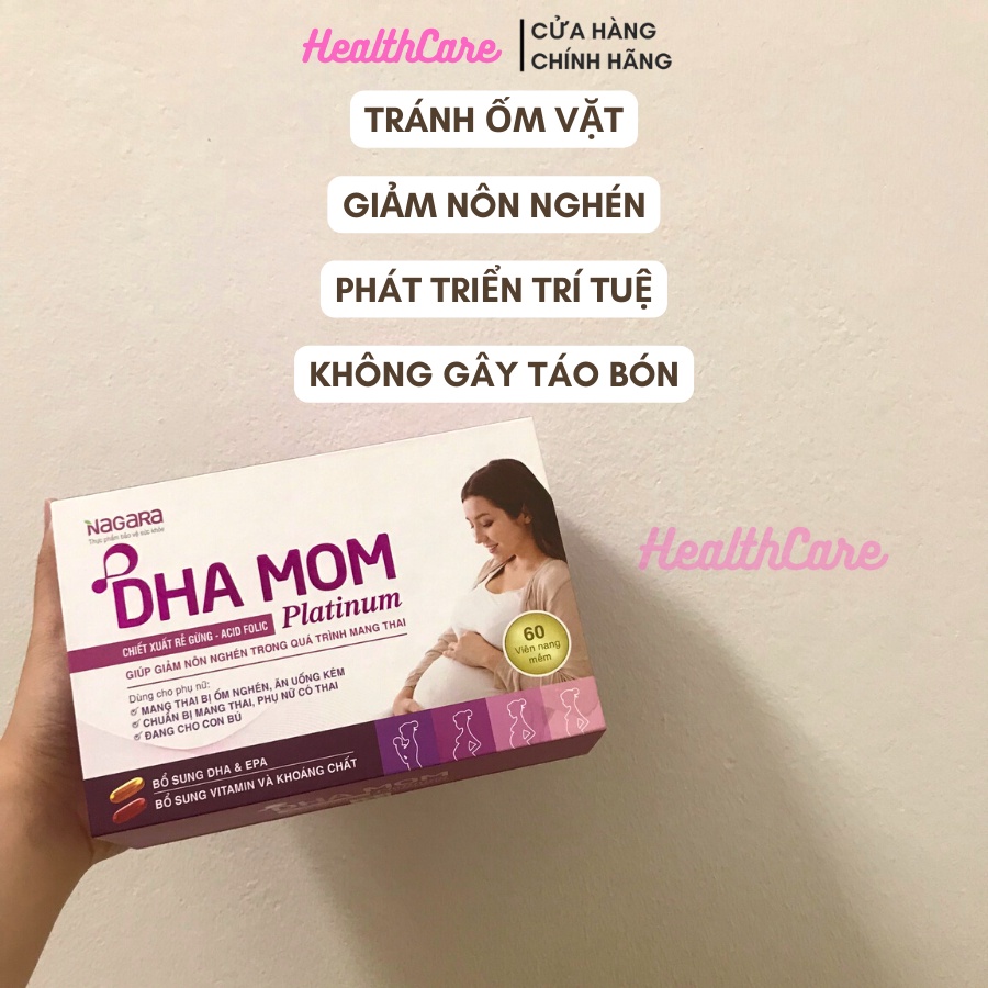 Bổ Bầu DHA Mom Platinum - Bổ Sung DHA, Sắt, Axit Folic và Đầy Đủ Vitamin Cho Cả Bà Bầu và Bé