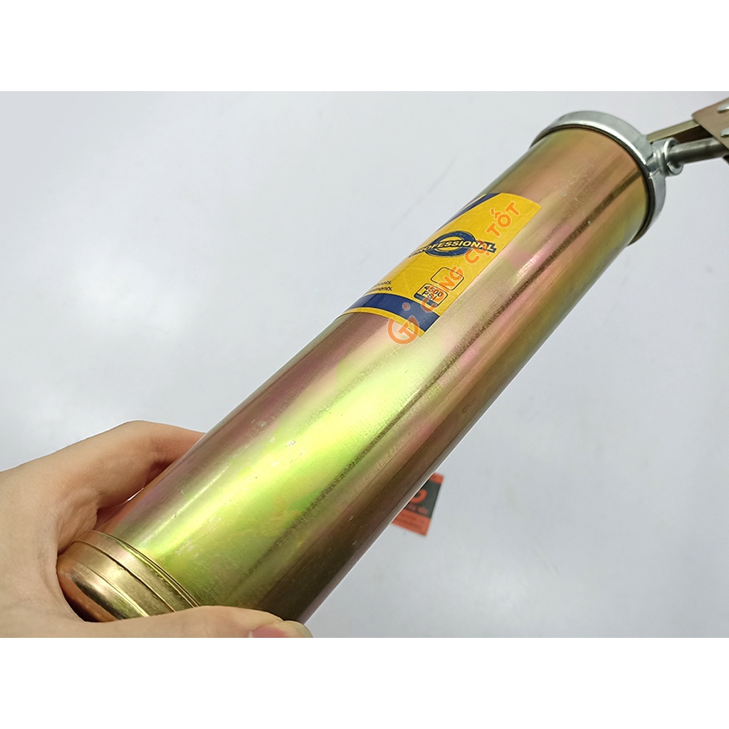 Bơm mỡ bò bảy màu hãng LS+ lực bơm 4500psi dung tích 300cc, 400cc, 500cc bằng kim loại chống gỉ